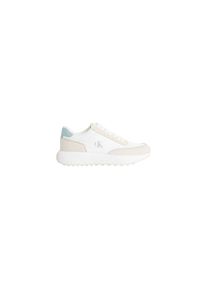 Calvin Klein Jeans Beigefarbene Leder-Sport Sneakers