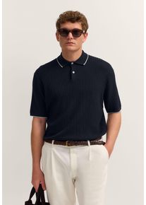 Bugatti Herren Poloshirt gestrickt in Regular Fit