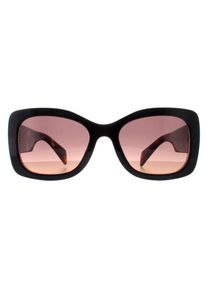 Prada PRA08S 12O50C mahagonibraune Sonnenbrille mit Farbverlauf