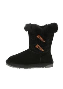 EVER AU Frauen Stork Horn Toggle Knopf kurze Stiefel - Schwarz