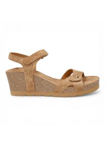 Panama Jack Damen Keilbark Braune Wildledersandalen &ndash; Julia B74