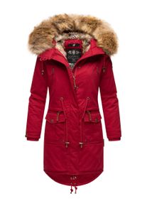 Navahoo Damen Winterjacke Rosinchen &ndash; Klassischer Parka mit Abnehmbarem Kunstfellkragen