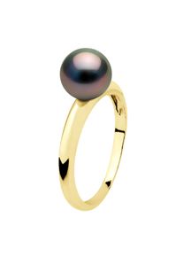 Armreif-Ring, echte Tahiti-Zuchtperle, rund, 7,5&ndash;8 mm &ndash; Gelbgold