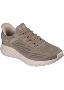 Skechers BOBS Sport Squad Chaos Solid Step Textil Herren Dunkel Taupe Sneakers
