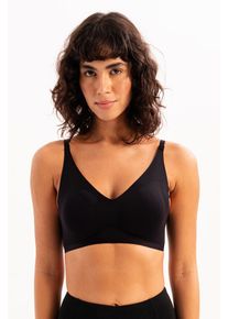 JUSTEVER Nahtloser Minimizer-BH mit herausnehmbaren Polstern, Schwarz, Damen-Laser-BH - Luna