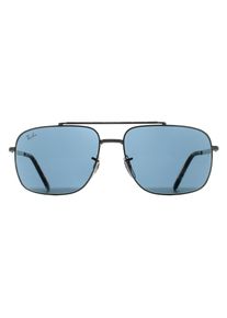 Ray-Ban Rechteck Unisex poliert Silber Blau RB3796