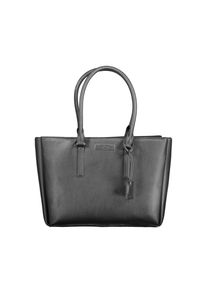 Calvin Klein Schwarze Polyurethan Damen Schultertasche