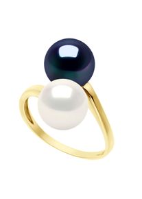 Armreifring You & Me &ndash; Gelbgold &ndash; 2 echte S&uuml;&szlig;wasser-Zuchtperlen rund 8&ndash;9 mm