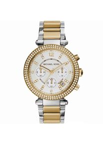 Michael Kors MK5626 Parker Damen Chronograph Uhr, Zweifarbig Edelstahl