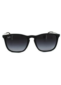 Ray-Ban Runde Herren Gummi Schwarz Gradient Grau Sonnenbrille