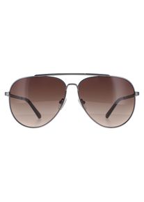Guess Aviator Mens Matte Gunmetal Braun Gradient GU00059