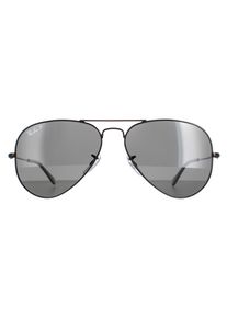 Ray-Ban Aviator Unisex poliert schwarz/schwarz polarisiert Aviator 3025 Sonnenbrille