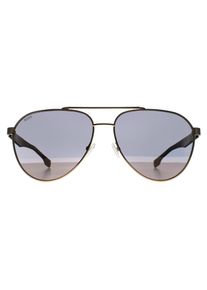HUGO BOSS Aviator Herren Gold Schwarz Gold Spiegel BOSS 1485/S