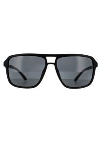 Guess Square Unisex Matte Black Smoke Grey Sonnenbrille