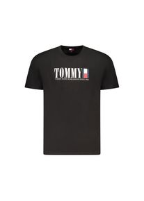 Tommy Hilfiger Schwarzes Baumwoll-Herren-T-Shirt