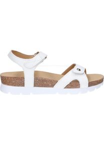 Panama Jack Damen-Wedge-Wei&szlig;leder-Leder-Plateausandalen &ndash; Sulia B1