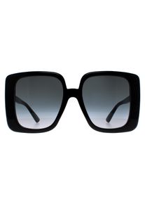 Gucci Quadratische Damen Sonnenbrille Schwarz Grau GG1314S