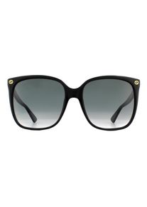 Gucci Square Womens Schwarz Grau Gradient Sonnenbrille