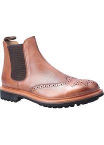 COTSWOLD Mens Siddington Commando Elastic Leather Dress Boot (Braun)
