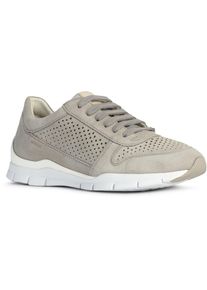 Geox D Sukie B Leder Damen Hellgrau Turnschuhe