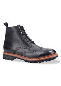 COTSWOLD Mens Rissington Commando Lace Up Leder Kleid Stiefel (Schwarz)