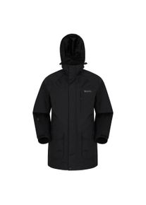 Mountain Warehouse Herren Glacier II lange wasserdichte Jacke (schwarz)