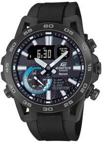 Casio Edifice Herren schwarze Uhr ECB-40PB-1AEF