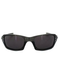 Oakley Wrap Unisex Graues Rauch Warmes Grau Sonnenbrille
