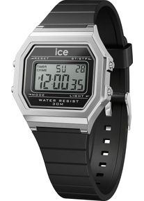 Ice Watch Ice Digit Retro - Black Silver Schwarz Damen Armbanduhr 022063 - S