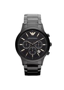 Emporio Armani Elegante Herrenuhr der Marke Armani. Die Uhr hat ein Armband, das auch kleiner gemacht werden kann, das Geh&auml;use hat einen Durchmesser von 43 mm und das Uhrwerk ist Quarz. Marke: ArmaniModellname: AR2453 (43mm)Kategorie: HerrenuhrMaterialien: EdelstahlFarbe: schwarz, blau