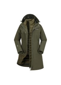 Mountain Warehouse Damen/Damen Alaskan Long 3 in 1 Jacke (Khaki Gr&uuml;n)
