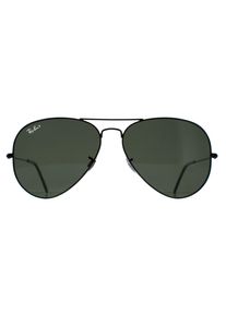 Lunettes De Soleil Ray-Ban Aviator 3025 Noir Vert Polaris&eacute; 002/58