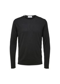 Rocks Knit Crew Neck Zwart von Selected in der farbe Schwarz und in gr&ouml;&szlig;e L.