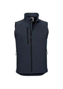 Russel Athletic Russell Mens 3 Layer Soft Shell Gilet Jacke (French Navy)