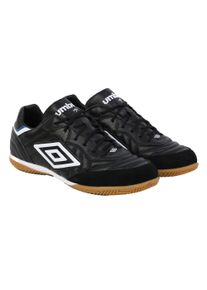 Umbro Herren Speciali Eternal Team NT Leder-Turnschuhe (Schwarz/Wei&szlig;/K&ouml;nigsblau)