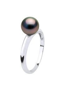 Armreif-Ring, echte Tahiti-Zuchtperle, rund, 7,5&ndash;8 mm &ndash; Wei&szlig;gold