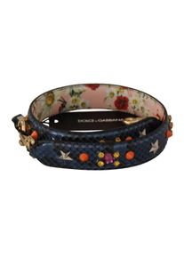 Dolce & Gabbana Dolce & Gabbana Elegante Blaue Pythonleder Tasche Damen Riemen