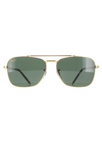 Ray-Ban Square Unisex Gold Gr&uuml;n RB3636 Neu Karawane