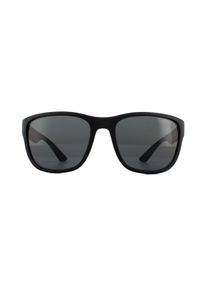 Prada Sport Sonnenbrille PS01US DG05S0 Schwarz Gummi Grau