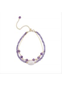 Luxenter-Armband, Metalllegierung Ekhao und Amethyst-Zirkonia 18K vergoldet