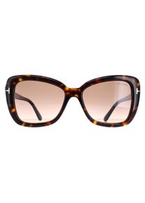 Tom Ford Square Damen Dunkel Havanna Braun Farbverlauf Maeve FT1008