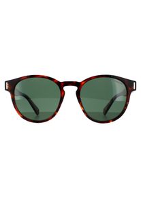 Polaroid Runde Unisex dunkel Havanna gr&uuml;n polarisierte Sonnenbrille