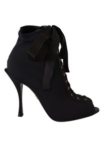 Dolce & Gabbana Dolce & Gabbana Damen Schwarz Stretch Kurzstiefel Schuhe