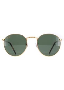 Ray-Ban Rund Unisex Gold Gr&uuml;n RB3637 Neu Rund