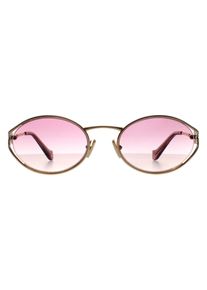 Miu Miu MU52YS 5AK06S goldbraune Sonnenbrille mit violettem Farbverlauf