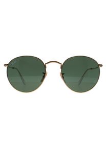 Ray-Ban Sonnenbrille rund Metall 3447 001 Gold Gr&uuml;n 53mm