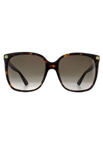 Gucci Cat Eye Sonnenbrille f&uuml;r Damen in Havanna Grau mit Farbverlauf