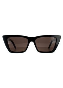 SAINT LAURENT Katzenaugen Damen Sonnenbrille Schwarz Grau