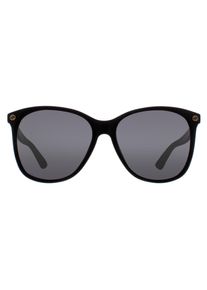 Gucci Runde Frauen Schwarz Grau Sonnenbrille
