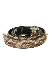 Dolce & Gabbana Dolce & Gabbana Elegante Beiger Pythonleder Schulterriemen f&uuml;r Damen